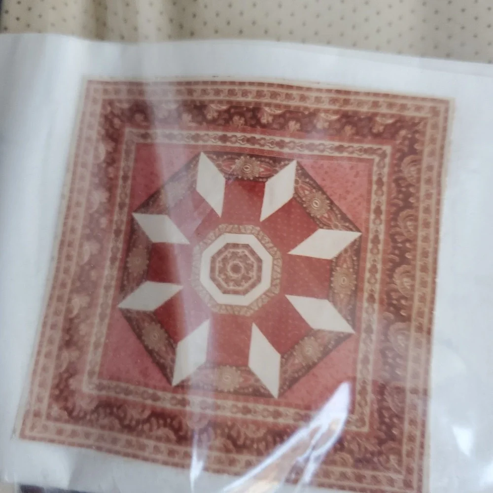 Quilted Puzzle Wallhanging Pillow Quilt Pattern 3D 18x18 and 40x40 Complete kits